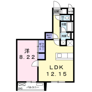1LDK Mansion in Yombancho - Chiyoda-ku Floorplan