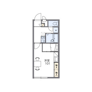 1K Apartment in Nishimachi - Ina-shi Floorplan