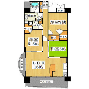 3LDK Mansion in Kawarayamachi - Osaka-shi Chuo-ku Floorplan