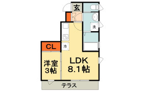 1LDK Apartment in Nishifuna - Funabashi-shi