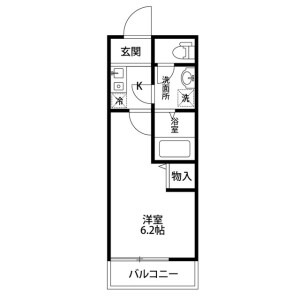 1K Apartment in Minamicho - Atsugi-shi Floorplan