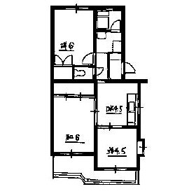 3DK Mansion in Kamisaginomiya - Nakano-ku Floorplan