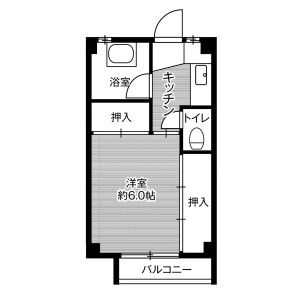 1K Mansion in Takahanadaira - Yokkaichi-shi Floorplan