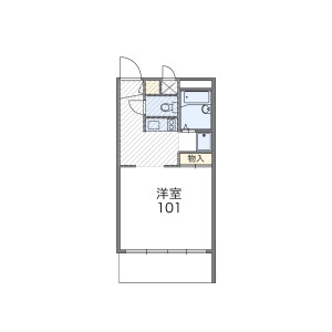 1K Apartment in Gakunancho - Okayama-shi Kita-ku Floorplan