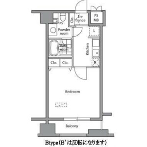 1K Mansion in Higashishinbashi - Minato-ku Floorplan
