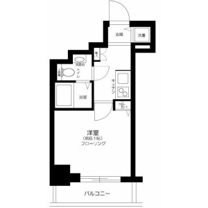 1K Mansion in Hatanodai - Shinagawa-ku Floorplan