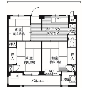 3DK Mansion in Hiratsuka - Ageo-shi Floorplan