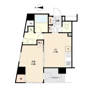 1DK {building type} in Asakusa - Taito-ku Floorplan