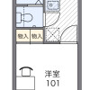神户市长田区出租中的1K公寓 房屋布局