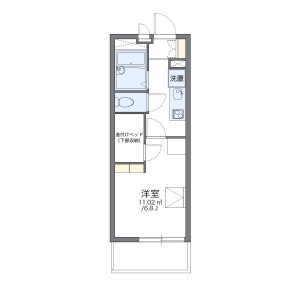 1K Mansion in Umebayashi - Fukuoka-shi Jonan-ku Floorplan