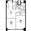 2DK Apartment to Rent in Ichinomiya-shi Floorplan