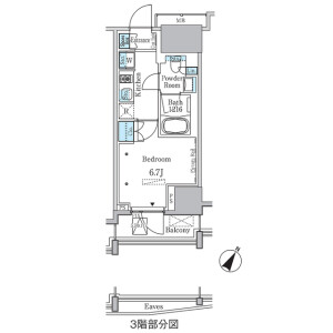 1K Mansion in Shirokanedai - Minato-ku Floorplan