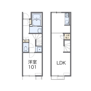 1LDK Apartment in Kamishidami - Nagoya-shi Moriyama-ku Floorplan