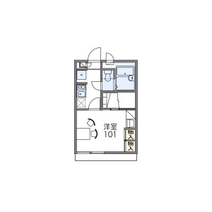 1K Apartment in Nagata - Osaka-shi Joto-ku Floorplan