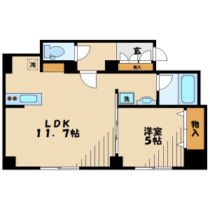 1LDK Mansion in Higashihashimoto - Sagamihara-shi Midori-ku Floorplan
