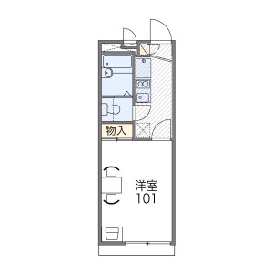 1K Apartment in Meinohama - Fukuoka-shi Nishi-ku Floorplan