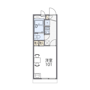 1K Mansion in Ajirominami - Higashiosaka-shi Floorplan