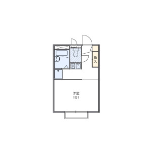 1K Apartment in Zenkoji - Kofu-shi Floorplan