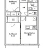 2DK Apartment to Rent in Setagaya-ku Floorplan