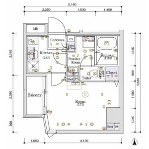 1K Mansion in Kiba - Koto-ku Floorplan