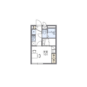 1K Apartment in Matsunoki - Suginami-ku Floorplan