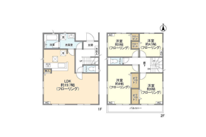 4LDK House to Rent in Yokohama-shi Kanagawa-ku Floorplan