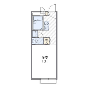 1K Apartment in Sarukaido - Ichinomiya-shi Floorplan
