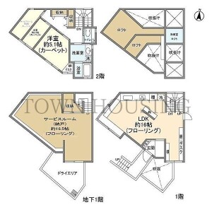 2SLDK House in Tairamachi - Meguro-ku Floorplan
