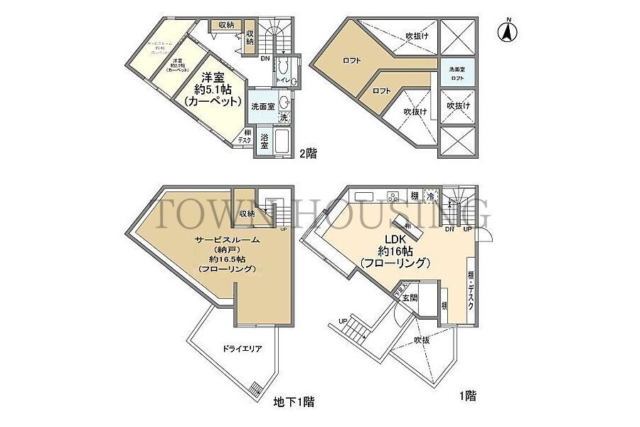2SLDK House to Rent in Meguro-ku Floorplan
