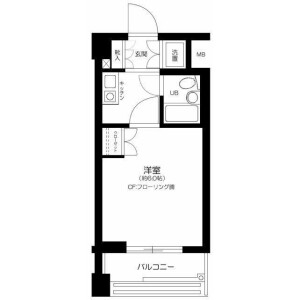 1K Mansion in Tsunashimanishi - Yokohama-shi Kohoku-ku Floorplan