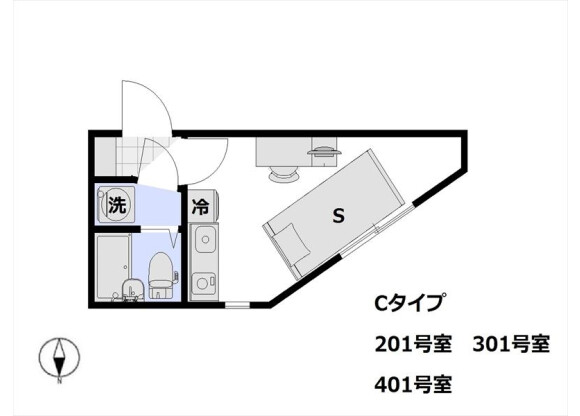 1R Apartment to Rent in Arakawa-ku Floorplan