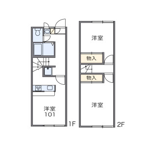 2DK Apartment in Nakano - Kimitsu-shi Floorplan