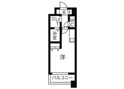 1R Apartment to Rent in Nagoya-shi Nishi-ku Floorplan