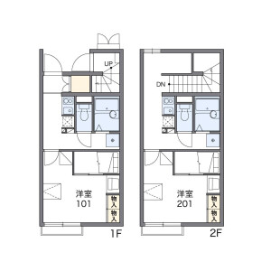 1K Apartment in Nagata - Oamishirasato-shi Floorplan