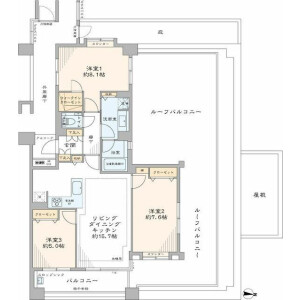 3LDK Mansion in Chuo - Nakano-ku Floorplan