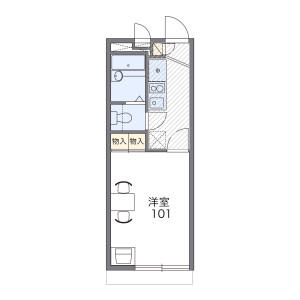 1K Mansion in Shirahagimachi - Kitakyushu-shi Kokurakita-ku Floorplan