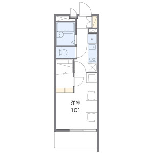 1K Mansion in Tachibanacho - Amagasaki-shi Floorplan
