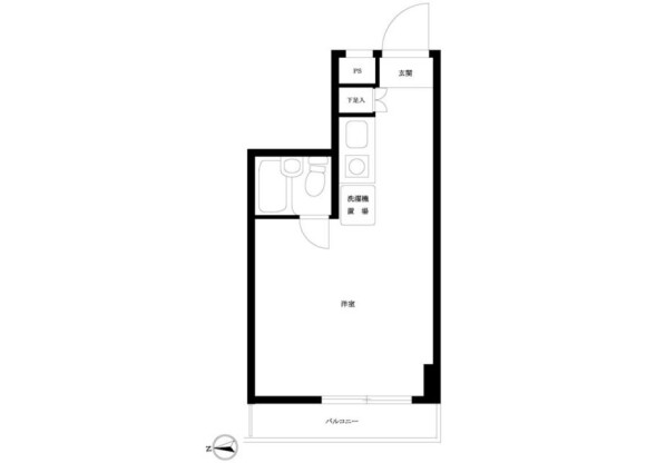 1R Apartment to Rent in Mitaka-shi Floorplan