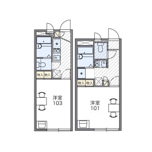 1K Apartment in Kodo - Adachi-ku Floorplan