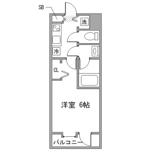 1K Mansion in Yamashitacho - Yokohama-shi Naka-ku Floorplan