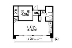 1LDK Apartment to Rent in Suginami-ku Layout Drawing
