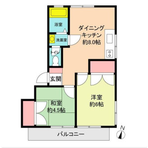 2DK Mansion in Megurohoncho - Meguro-ku Floorplan