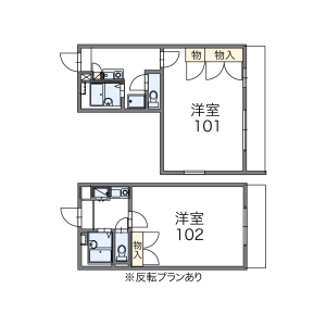 1K Apartment in Higashinakano - Hachioji-shi Floorplan