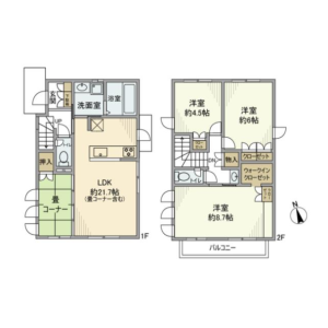 3LDK House in Nakameguro - Meguro-ku Floorplan