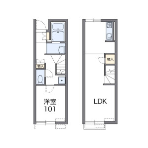 1LDK Mansion in Mukaimachi - Gyoda-shi Floorplan