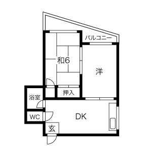 2DK Mansion in Yunagi - Osaka-shi Minato-ku Floorplan