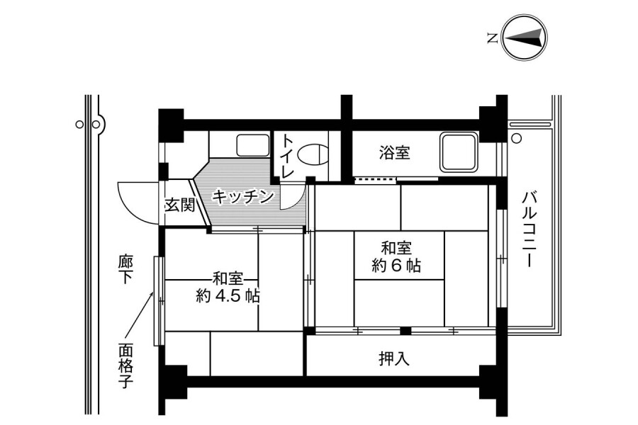 2K Apartment to Rent in Minokamo-shi Floorplan