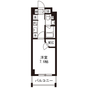 1K Mansion in Kokuryocho - Chofu-shi Floorplan