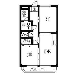 2DK Apartment in Kamishindencho - Tsushima-shi Floorplan