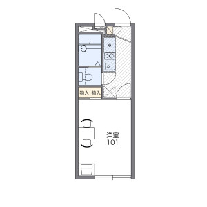 1K Apartment in Katsuyamaminami - Osaka-shi Ikuno-ku Floorplan